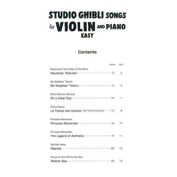 Yamaha Music Entertainment Studio Ghibli Songs Violin Eas