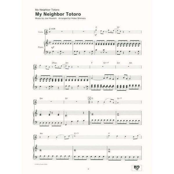 Yamaha Music Entertainment Studio Ghibli Songs Violin Eas