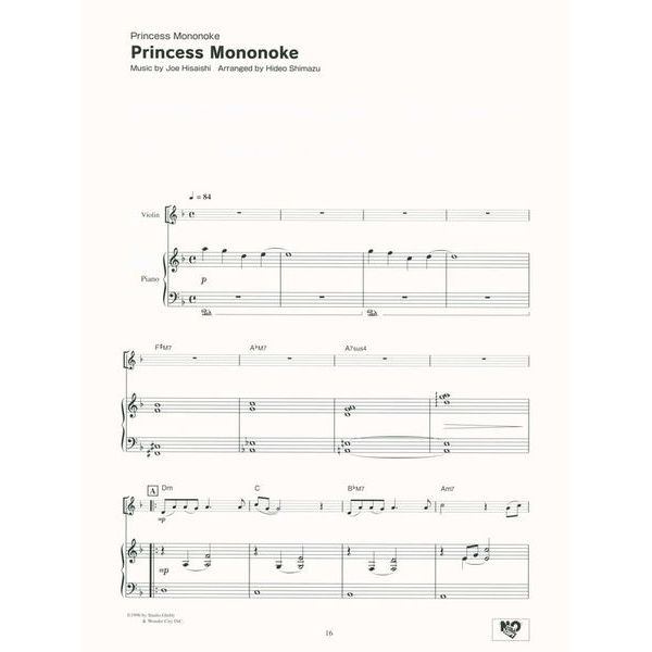 Yamaha Music Entertainment Studio Ghibli Songs Violin Eas