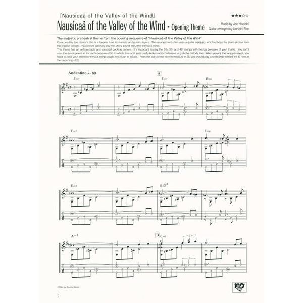 Yamaha Music Entertainment Studio Ghibli Songs Guitar 1