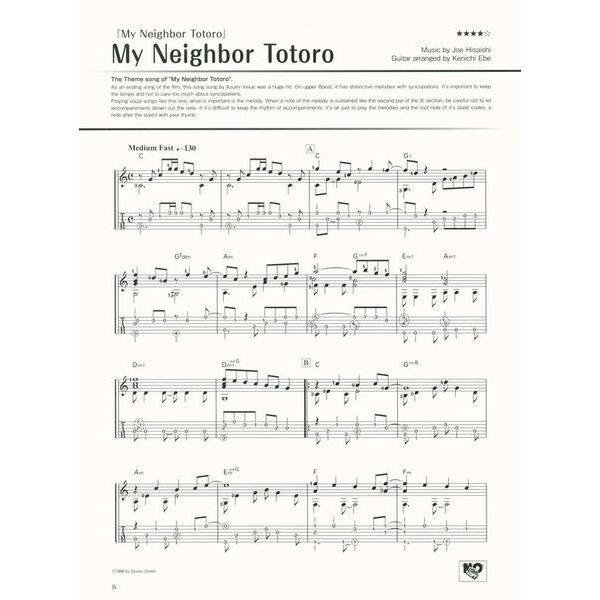 Yamaha Music Entertainment Studio Ghibli Songs Guitar 1