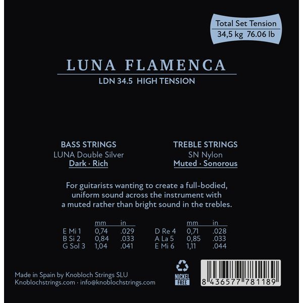 Knobloch Strings Luna Flamenca LDN 34.5 HT