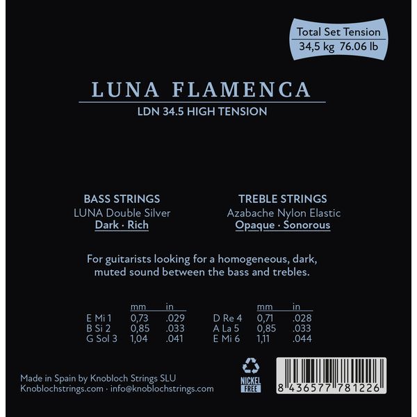 Knobloch Strings Luna Flamenca LDA 34.5 HT
