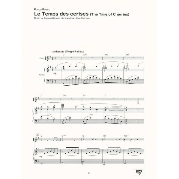 Yamaha Music Entertainment Studio Ghibli Songs Flute 1