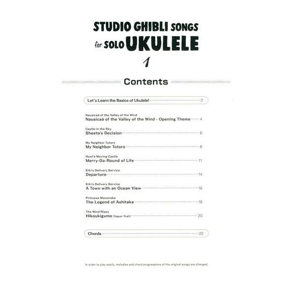 Yamaha Music Entertainment Studio Ghibli Songs Ukulele 1
