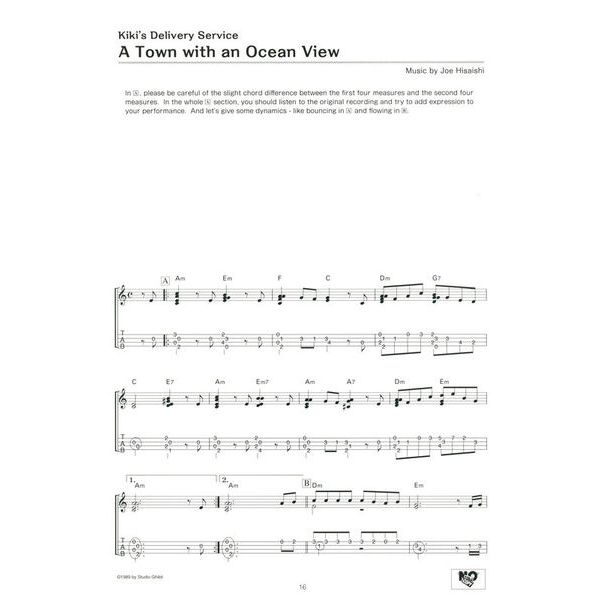 Yamaha Music Entertainment Studio Ghibli Songs Ukulele 1