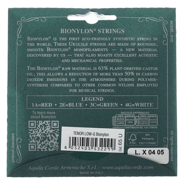 Aquila 65U Ukulele String Set - Tenor