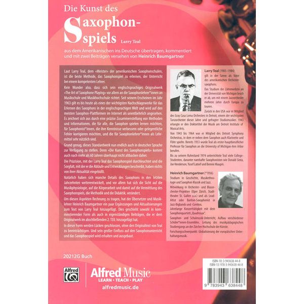 Alfred Music Publishing Die Kunst des Saxophonspiels