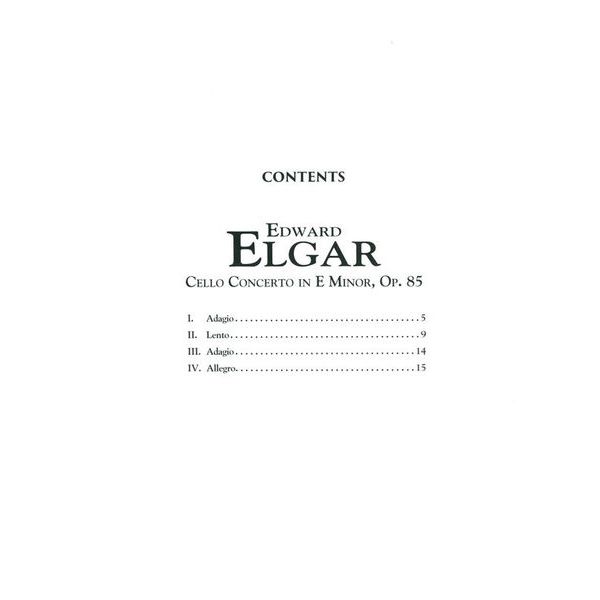 Music Minus One Elgar Cello Concerto op.85