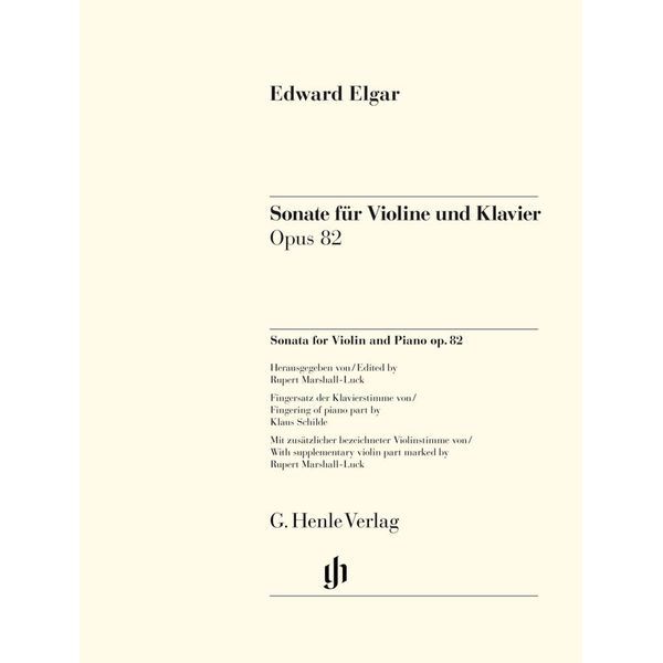 Henle Verlag Elgar Violinsonate op. 82