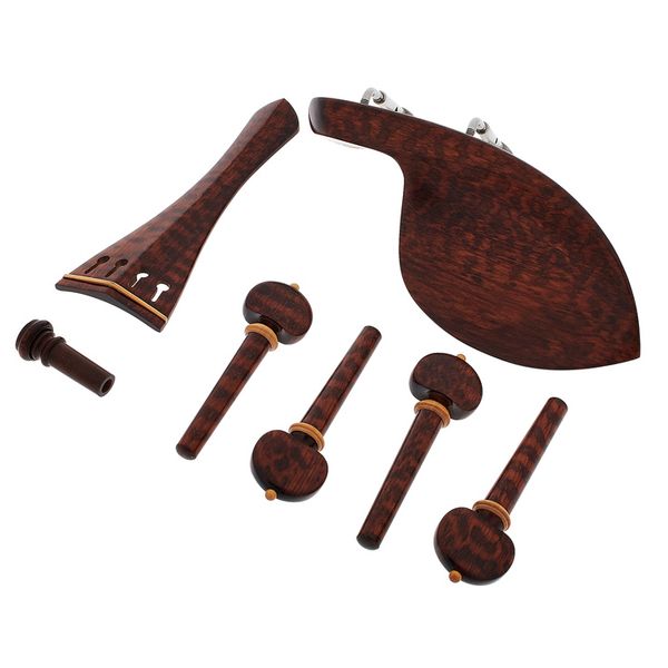 thumbnail image 2 of Violin Strings 4/4 Violin Fittings Parts Set - Wood Chin Rest, Tailpiece, Tuning Pegs & Endpin Violin Tuning Pegs And Endpin Set 2 of 13