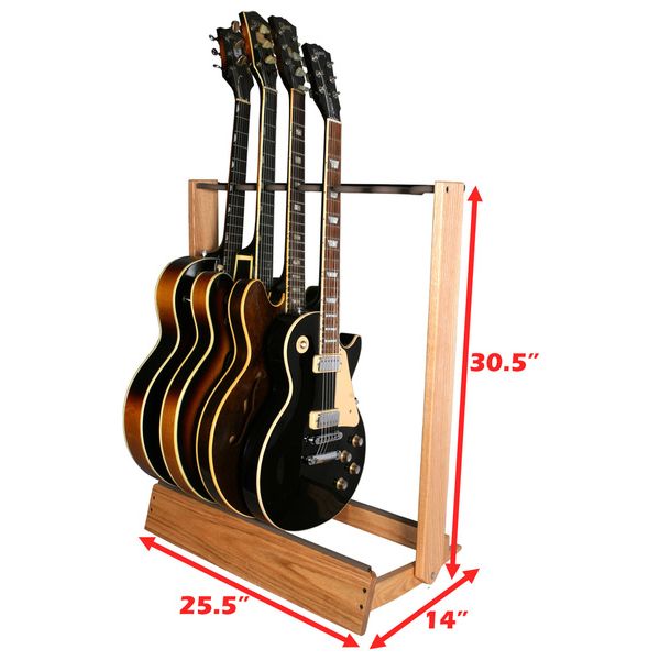 String Swing Guitar Stand, Multi Guitar Rack for Acoustic, Electric, Bass  Guitars, Hand Welded Steel & Oak Hardwood, Padded Guitar Holders, Guitar
