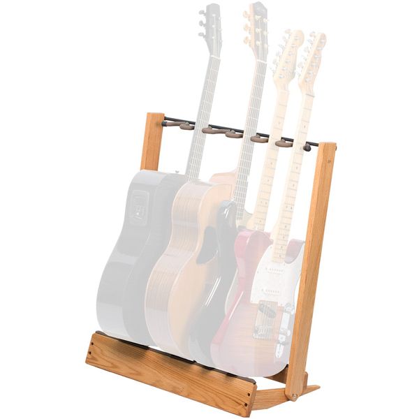 String Swing Guitar Floor Padded Stand - Multi-Guitar Rack for Acoustic and  Electric Guitars - Hand Welded Steel & Oak Hardwood - CC34 - USA Made