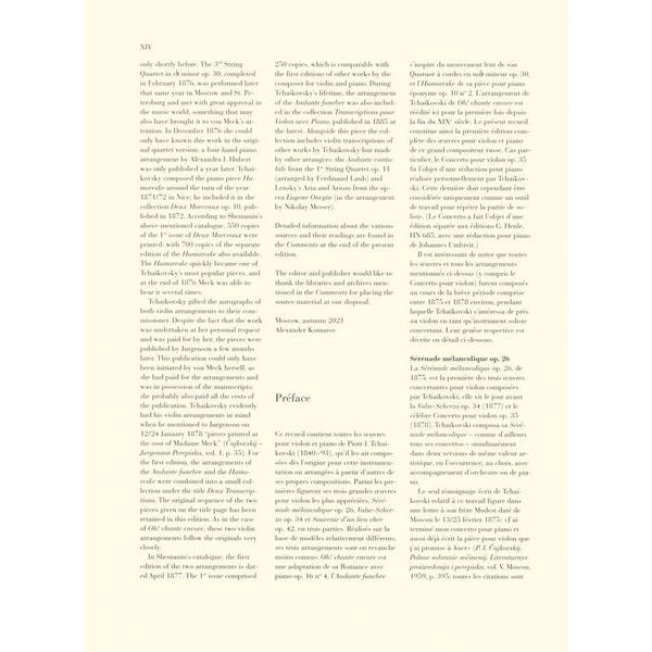 Henle Verlag Tschaikowsky Werke für Violine