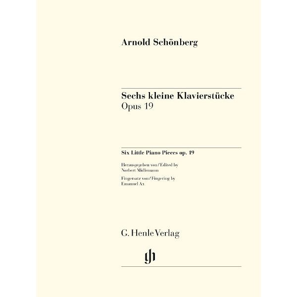 Henle Verlag Schönberg Sechs kleine Klavier