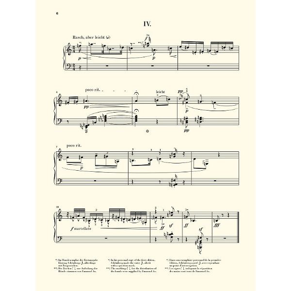Henle Verlag Schönberg Sechs kleine Klavier