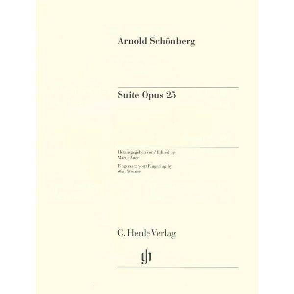Henle Verlag Schönberg Suite Opus 25