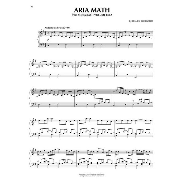 Hal Leonard Music From Minecraft Piano