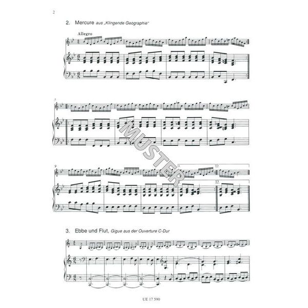 Universal Edition Telemann Leichte Stücke Violin