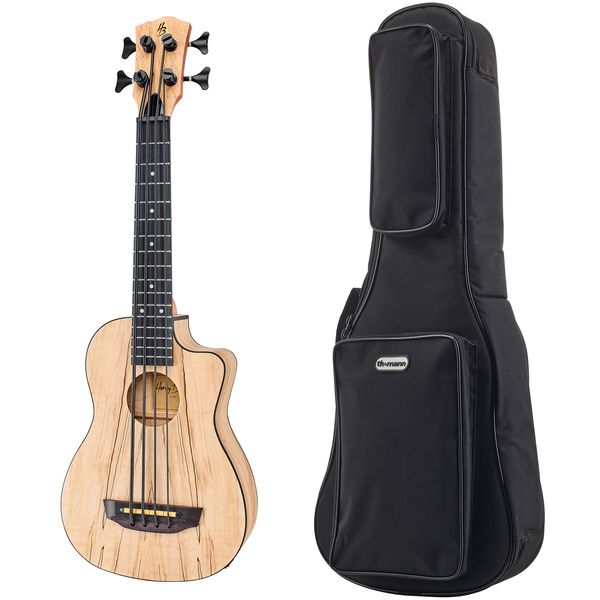 Harley Benton U-Bass Spalted Maple Bundle