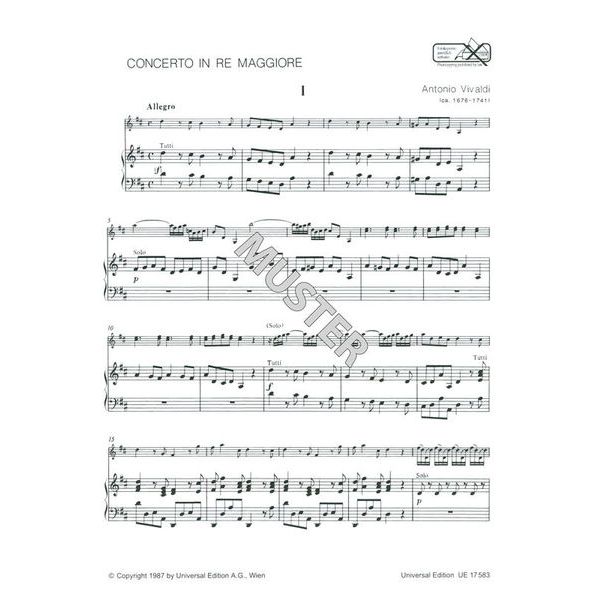 Universal Edition Vivaldi Violinkonzert RV 226