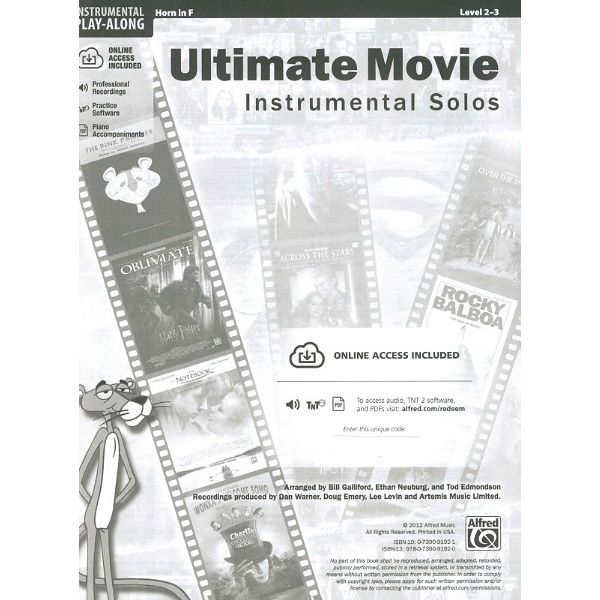 Alfred Music Publishing Ultimate Movie Solos Horn