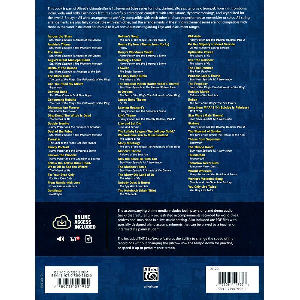 Alfred Music Publishing Ultimate Movie Solos Horn