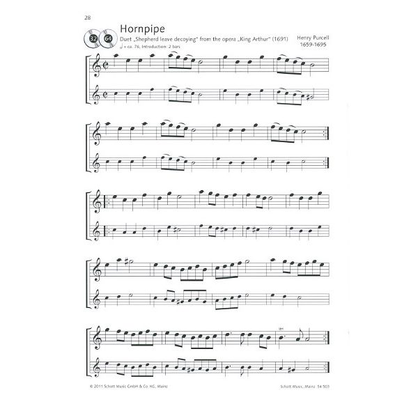 Schott Baroque Dances Recorder