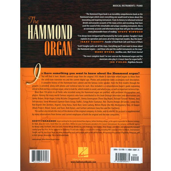 Hal Leonard The Hammond Organ Book