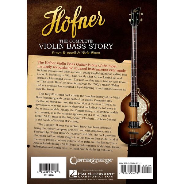 Centerstream Höfner - Violin Bass Story