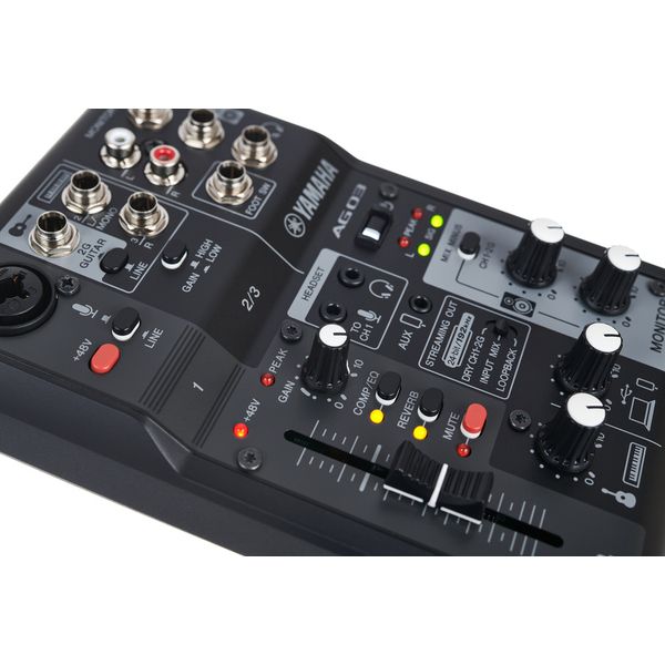 YAMAHA AG03MK2B - Table de mixage avec carte son intégrée (noire) YAMAHA  AG03MK2B : Audio light - Magasin d'instruments de musique à Agen