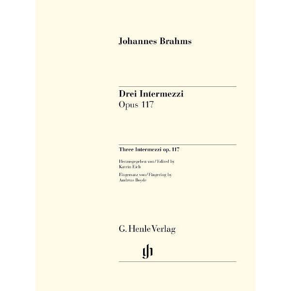 Henle Verlag Brahms 3 Intermezzi Klavier
