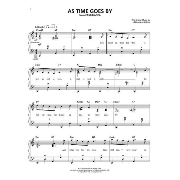 Hal Leonard Movie Songs for Accordion