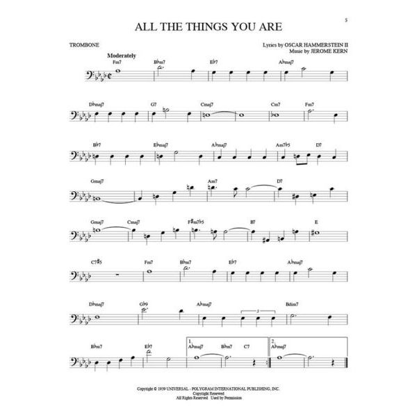 Hal Leonard 101 Jazz Songs for Trombone