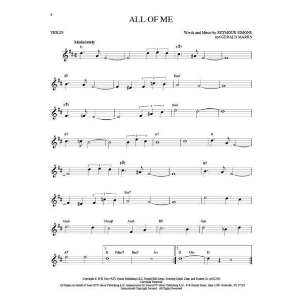 Hal Leonard 101 Jazz Songs for Violin
