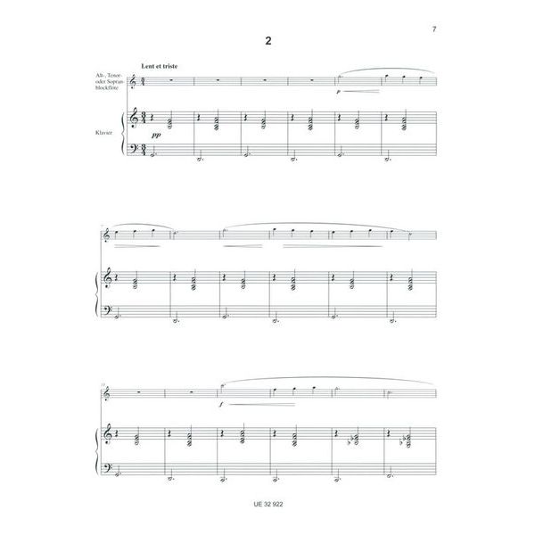 Universal Edition Satie 3 Gymnopédies Recorder