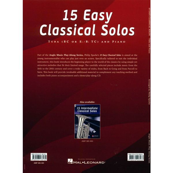 Anglo Music 15 Easy Classical Solos Tuba