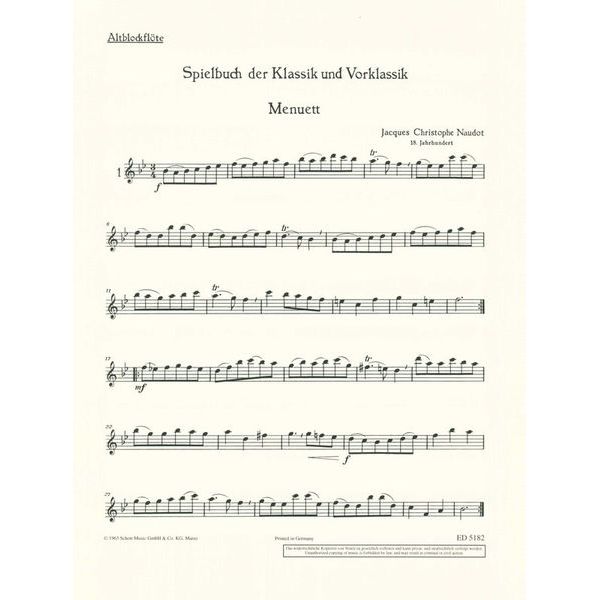 Schott Spielbuch Klassik & Vorklassik