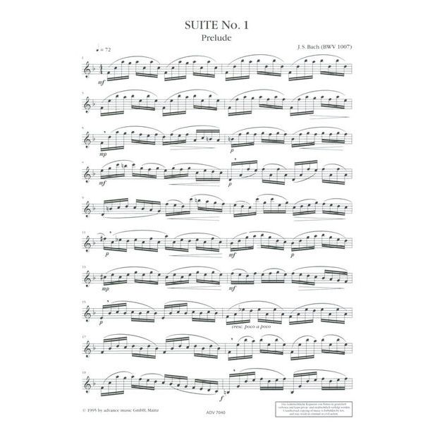 Advance Music Bach 6 Suiten Saxophone
