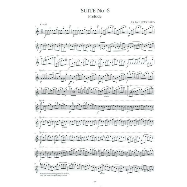 Advance Music Bach 6 Suiten Saxophone