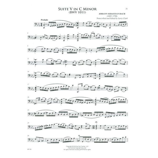 Carl Fischer Bach 6 Suiten Trombone