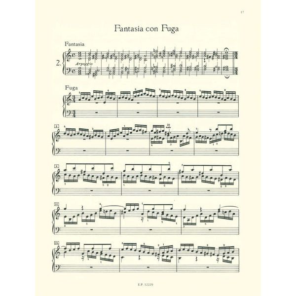 Edition Peters Bach Chromatische Fantasie