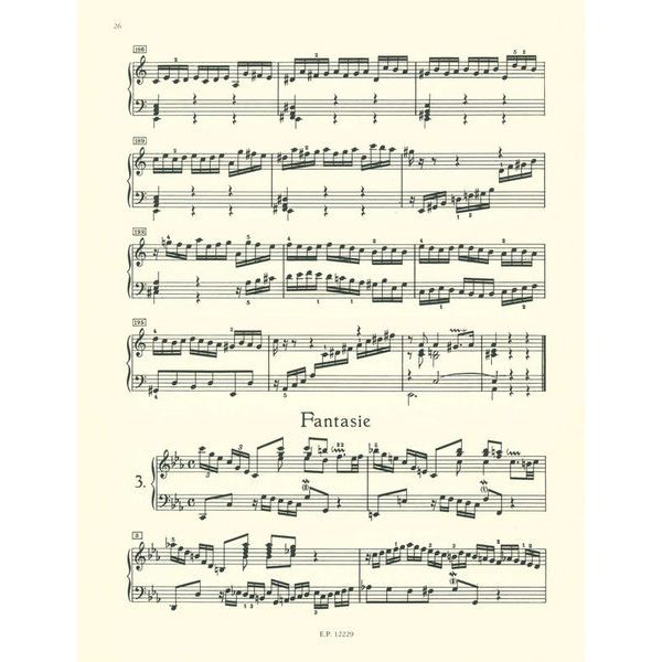 Edition Peters Bach Chromatische Fantasie