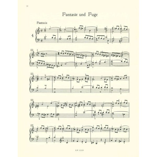 Edition Peters Bach Chromatische Fantasie