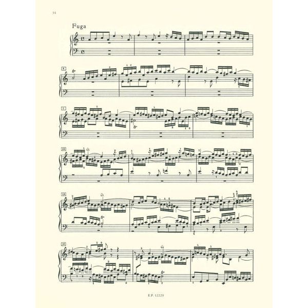 Edition Peters Bach Chromatische Fantasie