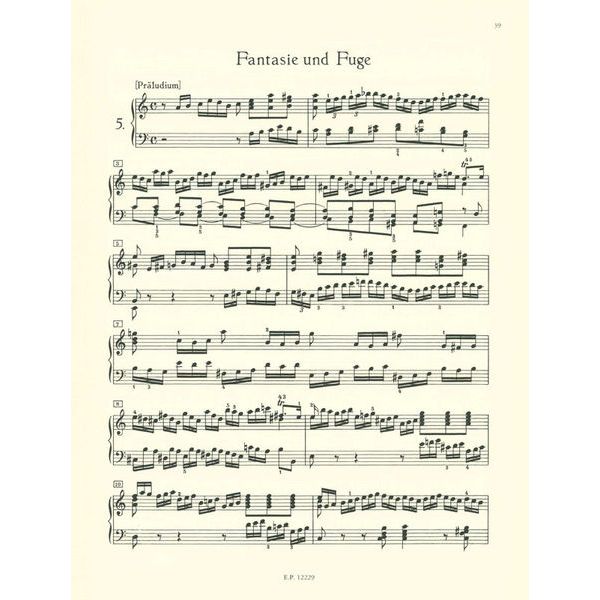 Edition Peters Bach Chromatische Fantasie