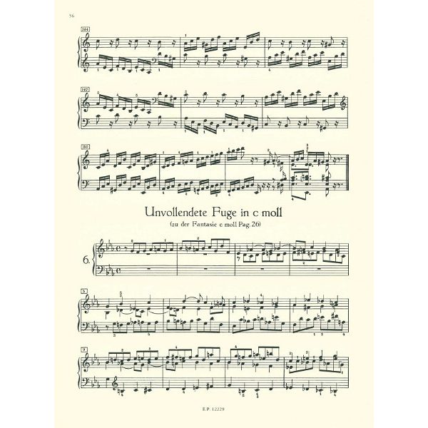 Edition Peters Bach Chromatische Fantasie