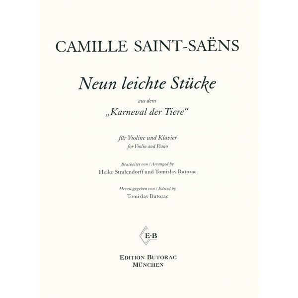Edition Butorac Saint-Saëns Karneval Violin