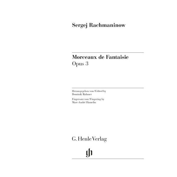 Henle Verlag Rachmaninow Morceaux opus 3