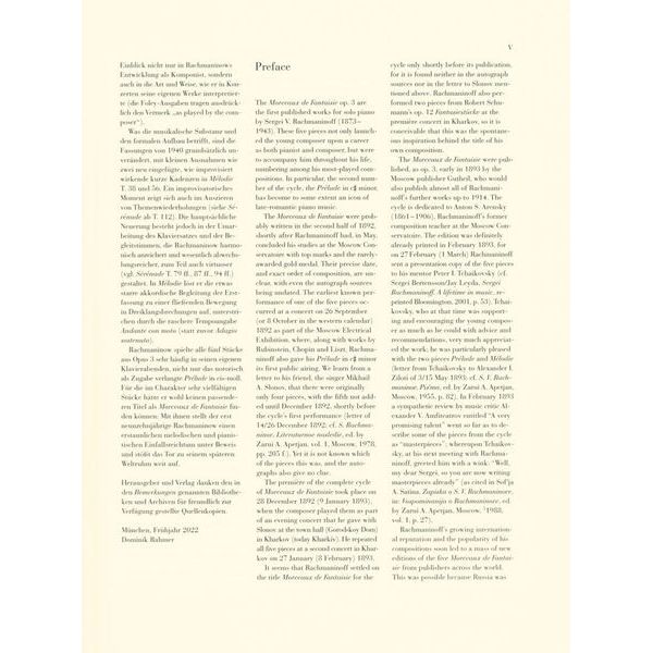 Henle Verlag Rachmaninow Morceaux opus 3